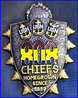 Awesome 4 Navy USN CPO Chiefs Pride Challenge Coin 808 Chiefs