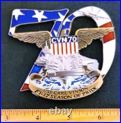 Awesome 4 Navy USN Chief CPO Pride Challenge Coin FY17 USS Carl Vinson (CVN-70)
