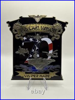 Awesome 4 Navy USN Chief Coin USS Carl Vinson (CVN-70)