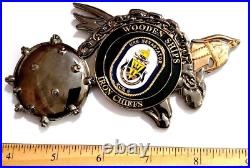 Awesome 4 Navy USN Chiefs Mess CPO Challenge Coin USS Devastator (MCM-6)