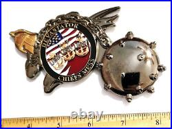 Awesome 4 Navy USN Chiefs Mess CPO Challenge Coin USS Devastator (MCM-6)