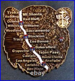 Awesome 4 USN Navy Chiefs Pride CPO Challenge Coin California Bear