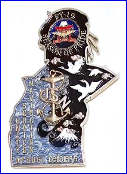 Awesome 4 USN Navy Chiefs Pride CPO Challenge Coin FY-19 Atsugi Japan Geisha