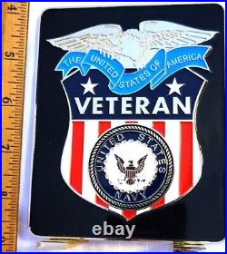 Awesome 4 USN Navy Veteran Appreciation Standing Challenge Coin Rates & Ranks