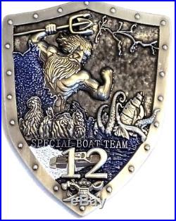 Awesome 4 US Navy Chief CPO Military Challenge Coin Special Boat Team SBT-12