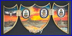 Awesome 4 US Navy Chiefs Mess CPO 3pc Challenge Coin COMPHIBRON-5