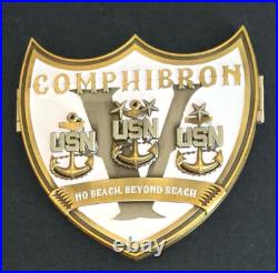 Awesome 4 US Navy Chiefs Mess CPO 3pc Challenge Coin COMPHIBRON-5
