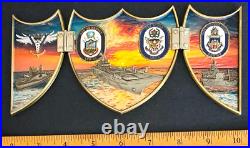 Awesome 4 US Navy Chiefs Mess CPO 3pc Challenge Coin COMPHIBRON-5