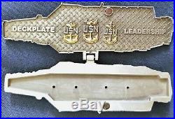 Awesome 5 Navy Chiefs Pride CPO Anchor Keeper Challenge Coin Aircraft Carrier