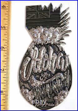 Awesome 5 Navy USN Chief CPO Pride Challenge Coin Aloha Blacked-Out Pineapple