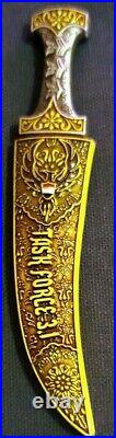 Awesome 5 Navy USN Seals Unit Challenge Coin 2-Piece Dagger Soccent Task Force