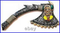 Awesome 5 USN Navy Chiefs Mess CPO Challenge Coin Hawaii Axe