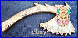 Awesome 5 USN Navy Chiefs Pride CPO Challenge Coin Battle Axe Hawaiian Chiefs