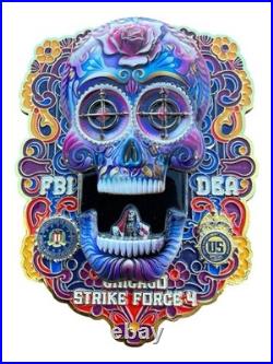Awesome Chicago Strike Force 4 HSTF/FBI/DEA Challenge Coin