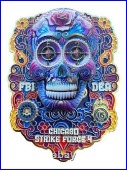 Awesome Chicago Strike Force 4 HSTF/FBI/DEA Challenge Coin