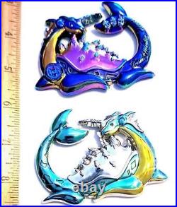 Awesome Pair of 2.5 Navy USN Chiefs Mess CPO Challenge Coins CSG-4 Strike Group