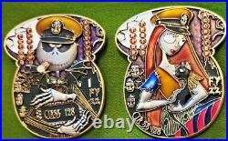 Awesome Pair of 2.5 USN Navy Chief Pride CPO Challenge Coins Pumpkins Class 128