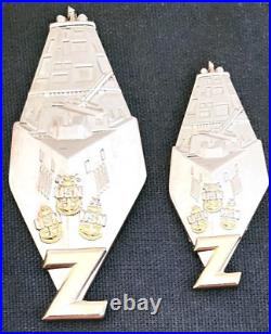 Awesome Pair of Navy USN Chiefs Mess CPO Challenge Coins USS Zumwalt (DDG 1000)