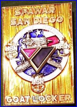 Awesome Rare 3 Navy USN CPO Chiefs Challenge Coin SPAWAR 2017 Charge Book