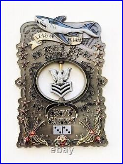 Awesome USN Petty Officer First Class Pride El Uno Spinner FCPO Challenge Coin