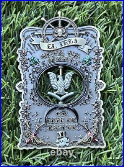 Awesome USN Petty Officer Third Class Pride El Tres Spinner Challenge Coin