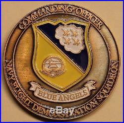 Blue Angels Flight Demonstration Sq Commander Navy Challenge Coin