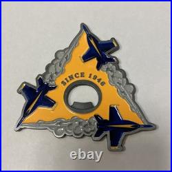 Blue Angels U. S. Navy Large Triangle Bottle Opener Challenge Coin