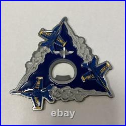 Blue Angels U. S. Navy Large Triangle Bottle Opener Challenge Coin