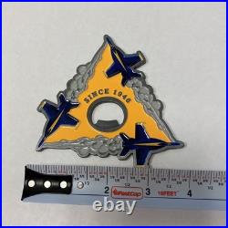 Blue Angels U. S. Navy Large Triangle Bottle Opener Challenge Coin