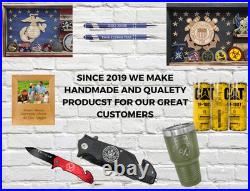 Blue Line Challenge Coin Flag Display Police and Sheriff Flag Law Enforcemen