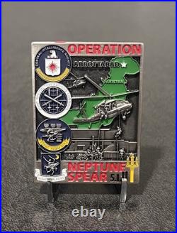 CHALLENGE COIN Operation Neptune Spear CIA FBI DOJ Navy SEALS JSOC Bin Laden