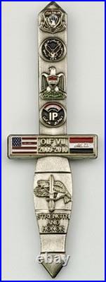 CJSOTF-AP OIF VII Dagger Challenge Coin Navy SEAL SF SOF Iraq 2009-2010