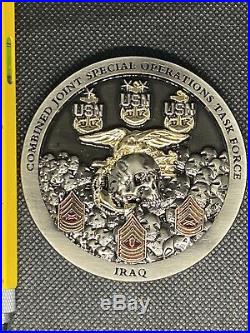 CJSOTF Camp Sparta Support Center Iraq 17-1 U. S. Navy Seal Challenge Coin