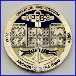 Camp Bucca Iraq NPDB-3 US Navy Challenge Coin OIF 2007-2008 GWOT