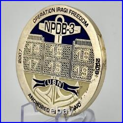 Camp Bucca Iraq NPDB-3 US Navy Challenge Coin OIF 2007-2008 GWOT