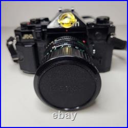 Canon A-1 SLR 35mm Film Camera 35-70mm f3.5-4.5 Lens Navy Challenge Coin Working