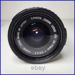 Canon A-1 SLR 35mm Film Camera 35-70mm f3.5-4.5 Lens Navy Challenge Coin Working