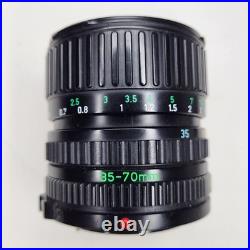 Canon A-1 SLR 35mm Film Camera 35-70mm f3.5-4.5 Lens Navy Challenge Coin Working