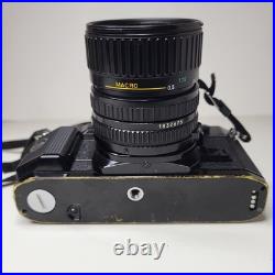 Canon A-1 SLR 35mm Film Camera 35-70mm f3.5-4.5 Lens Navy Challenge Coin Working