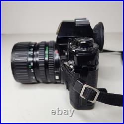 Canon A-1 SLR 35mm Film Camera 35-70mm f3.5-4.5 Lens Navy Challenge Coin Working