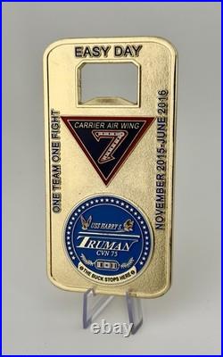 Carrier Air Wing 7 OIR CJTF USS Truman CVN-75 Bottle Opener Challenge Coin