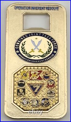 Carrier Air Wing 7 OIR CJTF USS Truman CVN-75 Bottle Opener Challenge Coin