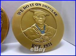 Challege Coin USN Navy WE DO IT ON IMPULSE Set of 4 Submarine Silent Service USA