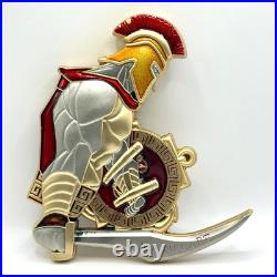 Challenge Coin 4 USN Greek Spartan Warrior Molon Labe Presented by Kenny Are