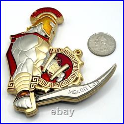 Challenge Coin 4 USN Greek Spartan Warrior Molon Labe Presented by Kenny Are