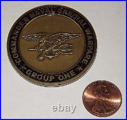 Challenge Coin Commander Naval Special Warfare Group One Quiet Professionals