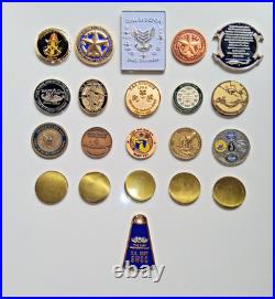 Challenge Coin Lot USN, Navy Seals, Submarines, Adm. Clark, SOCCOM, HSM-35, Guam