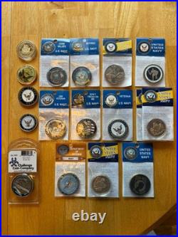 Challenge Coin Navy Assorted Lot 17 coins