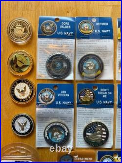 Challenge Coin Navy Assorted Lot 17 coins