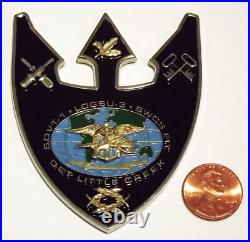 Challenge Coin US Navy DET Little Creek SDVT-1 LOGSU-3 NSWG-3 SWCS F